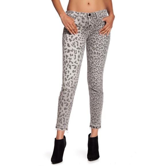 Current/Elliott Jeans Nwt Currentelliott The Stiletto Leopard Print